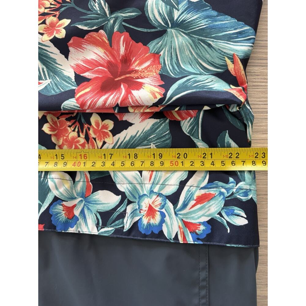 Weatherproof Vintage Men’s L Tropical Floral Hooded Rain Jacket Full Zip - Picture 6 of 7